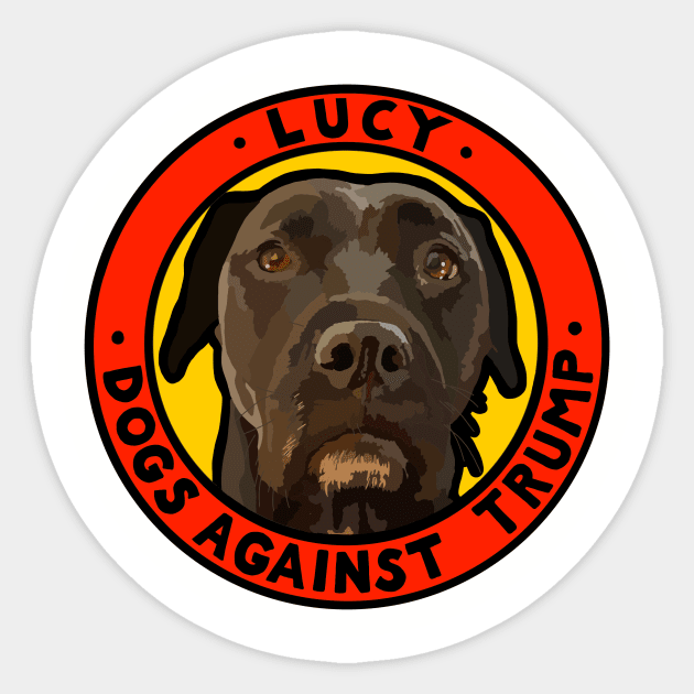 DOGS AGAINST TRUMP - LUCY Sticker by SignsOfResistance